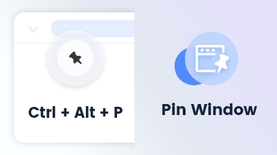 Maxthon browser feature Pin the window